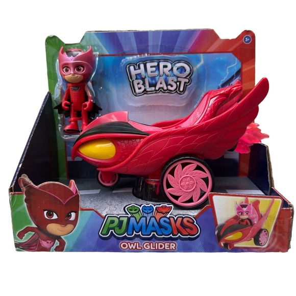 PJ MASKS Owl Glider Gekko Mobile Cat Car & vtech Super Gecko Learning Watch - Picture 3 of 7